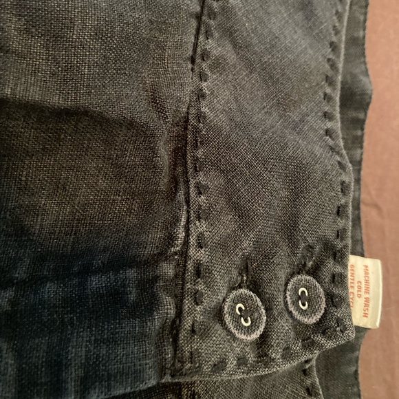 Wide Leg Cropped Black Linen Pants from Sundance Catalogue - Picture 10 of 15